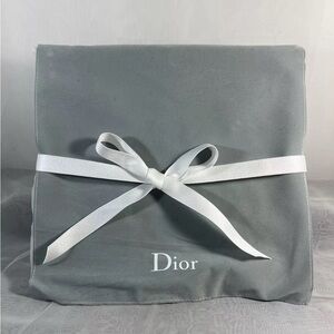 DIOR Jewelry Display 10 X 9.5” Gray & White Logo See-through Dust Bag Storage